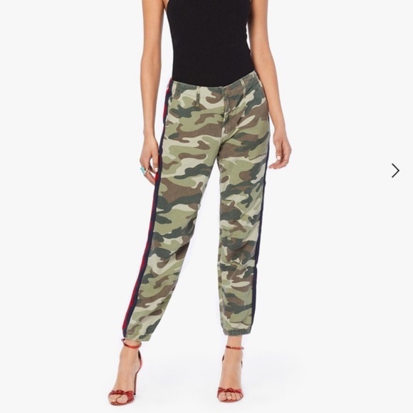 Mother No Zip Misfit Double Time Camo stripe jogger pants - Picture 2 of 11
